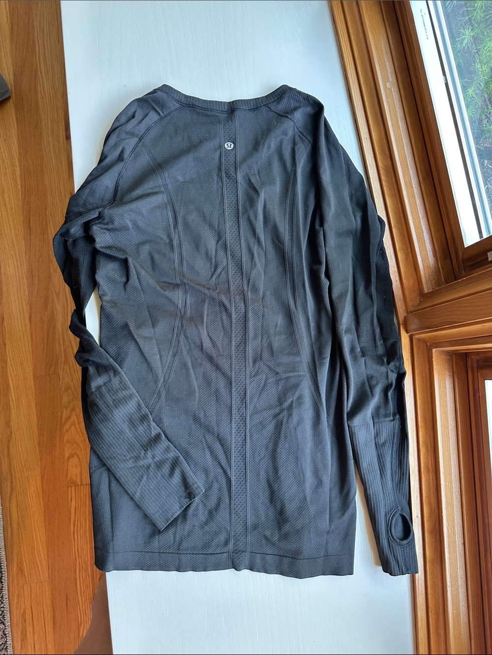 lululemon athletica Black Long Sleeve Tee with Thumbholes